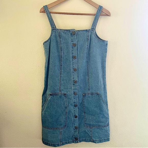 Jack by BB Dakota Denim Mini Dress Skirtall New 100% cotton without tags xs - Picture 1 of 8